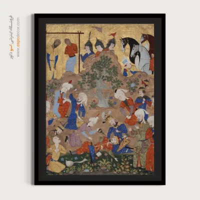 تابلو ایرانی زیبا - داروی آرامش بخش اسکندر – تابلو نقاشی ایرانی - اسپو دکور