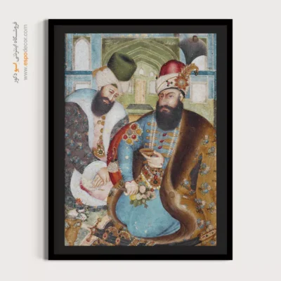 تابلو طرح سنتی - کریم خان زند با سفیر عثمانی وهبی افندی – تابلو نقاشی ایرانی - اسپو دکور