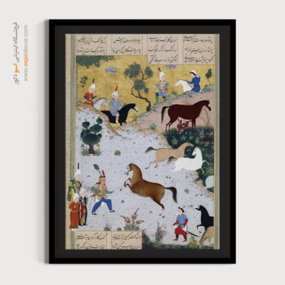 تابلو هنر ایرانی - رستم و رخش – تابلو نقاشی ایرانی - اسپو دکور