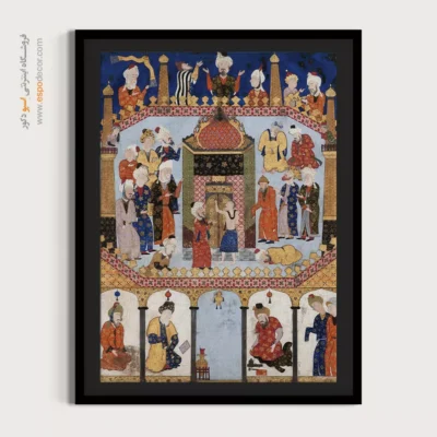 تابلو خانه سنتی - نمایی از کعبه – تابلو نقاشی ایرانی - اسپو دکور