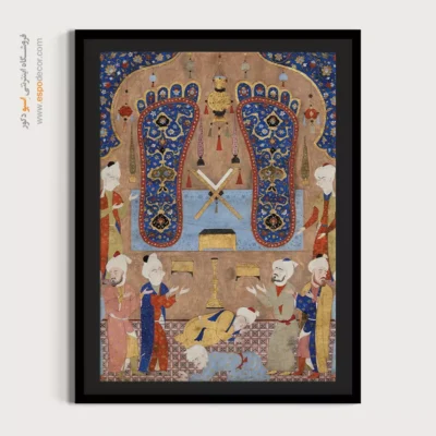 تابلو برای خانه سبک هنری - مسجدی در حرم امام رضا – تابلو نقاشی ایرانی - اسپو دکور