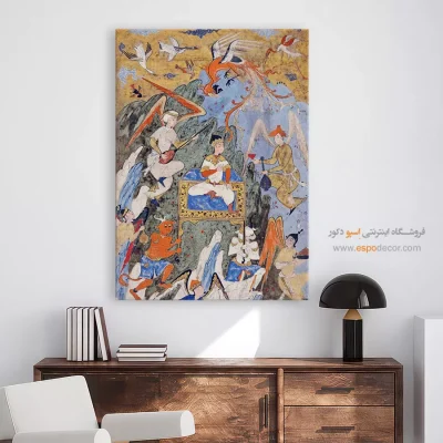 تابلو دست‌ساز مدرن - شاه جمشید – تابلو نقاشی ایرانی - اسپو دکور