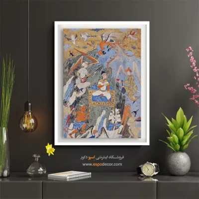 تابلو دست‌ساز مدرن - شاه جمشید – تابلو نقاشی ایرانی - اسپو دکور