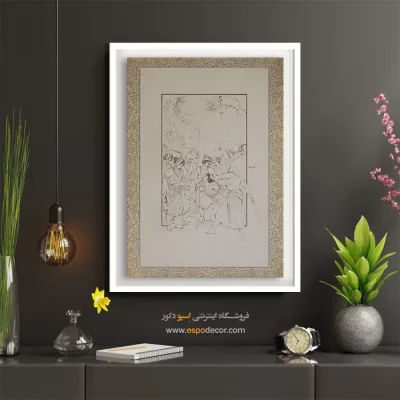 تابلو دکوراتیو مدرن - مرگ سیاوش – تابلو نقاشی ایرانی - اسپو دکور