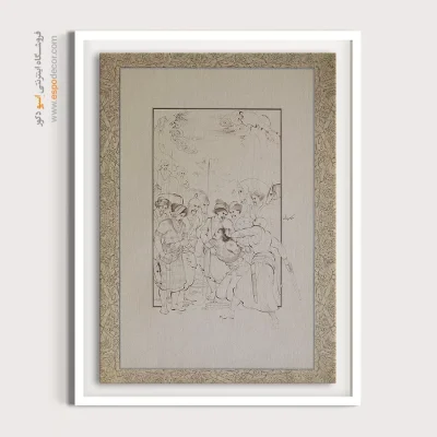 تابلو دکوراتیو مدرن - مرگ سیاوش – تابلو نقاشی ایرانی - اسپو دکور