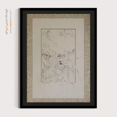 تابلو دکوراتیو مدرن - مرگ سیاوش – تابلو نقاشی ایرانی - اسپو دکور