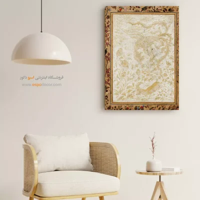 تابلو زیبا - سیمرغ – تابلو نقاشی ایرانی - اسپو دکور