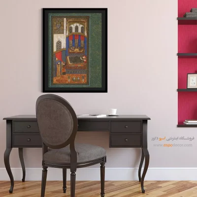 تابلو شیک - تهمینه در اتاق رستم – تابلو نقاشی ایرانی - اسپو دکور