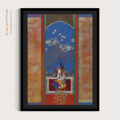 تابلو مینیاتور ایرانی اصل - رقیب – تابلو نقاشی ایرانی - اسپو دکور