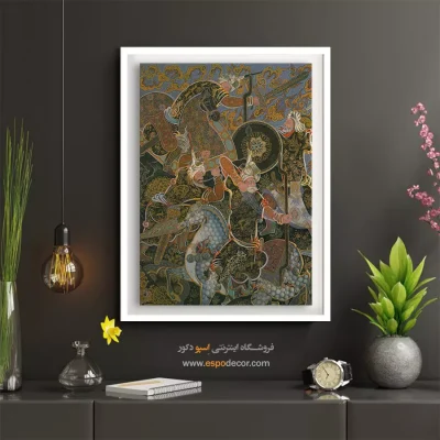 تابلو مینیاتور خاص - ارعاب – تابلو نقاشی ایرانی - اسپو دکور