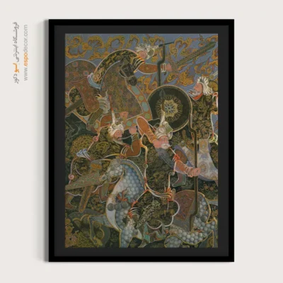 تابلو مینیاتور خاص - ارعاب – تابلو نقاشی ایرانی - اسپو دکور