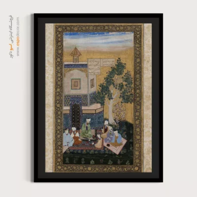 تابلو مینیاتور دیواری - استاد و شاگردانش – تابلو نقاشی ایرانی - اسپو دکور