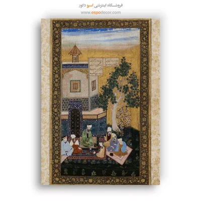تابلو مینیاتور دیواری - استاد و شاگردانش – تابلو نقاشی ایرانی - اسپو دکور