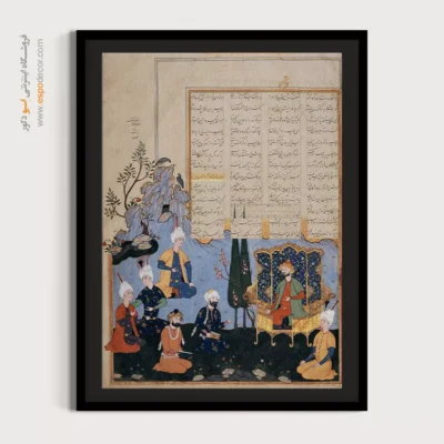 تابلو نقاشی ایرانی اصیل - ضحاک و تباه شدن روزگار جمشید – تابلو نقاشی ایرانی - اسپو دکور