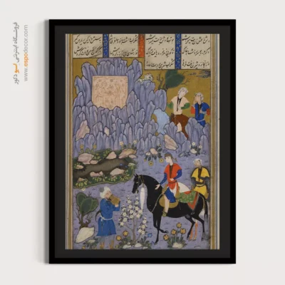 تابلو نقاشی طرح اصیل - جام شیر بردن شیرین برای فرهاد – تابلو نقاشی ایرانی - اسپو دکور