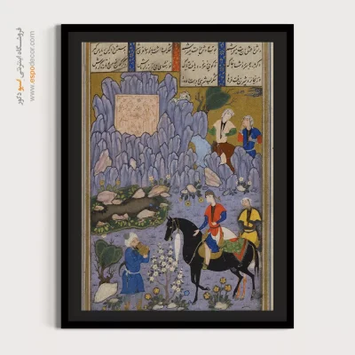 تابلو نقاشی طرح اصیل - جام شیر بردن شیرین برای فرهاد – تابلو نقاشی ایرانی - اسپو دکور