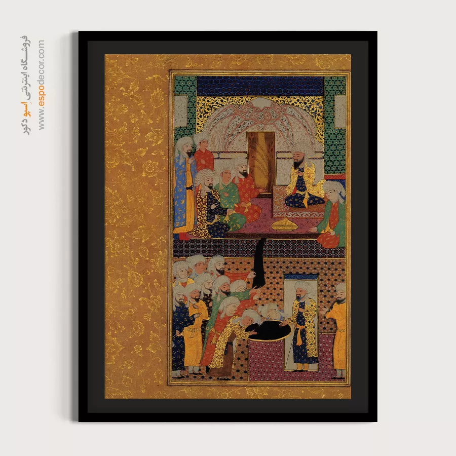 تابلو نقاشی طرح سنتی - داستان المعتصم بالله – تابلو نقاشی ایرانی - اسپو دکور