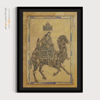 تابلو نقاشی چاپی - بانوی شتر سوار – تابلو نقاشی ایرانی - اسپو دکور