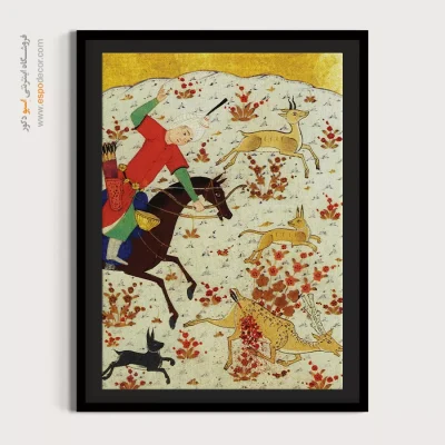 تابلو نقاشی سنتی - کتاب دیوان امیرحسن دهلوی – تابلو نقاشی ایرانی - اسپو دکور