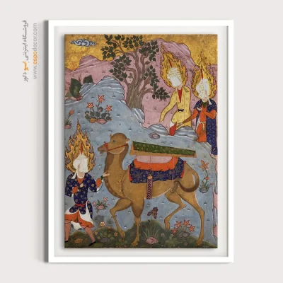 تابلو نقاشی گل مدرن - دفن پنهانی حضرت فاطمه توسط امام علی – تابلو نقاشی ایرانی - اسپو دکور