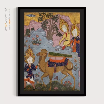 تابلو نقاشی گل مدرن - دفن پنهانی حضرت فاطمه توسط امام علی – تابلو نقاشی ایرانی - اسپو دکور