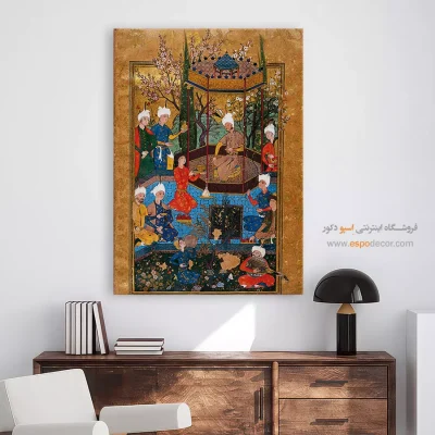تابلو نقاشی مینیاتور اصیل - از دیوان ابراهیم میرزا – تابلو نقاشی ایرانی - اسپو دکور