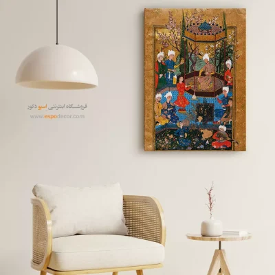 تابلو نقاشی مینیاتور اصیل - از دیوان ابراهیم میرزا – تابلو نقاشی ایرانی - اسپو دکور