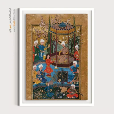 تابلو نقاشی مینیاتور اصیل - از دیوان ابراهیم میرزا – تابلو نقاشی ایرانی - اسپو دکور