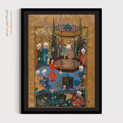 تابلو نقاشی مینیاتور اصیل - از دیوان ابراهیم میرزا – تابلو نقاشی ایرانی - اسپو دکور