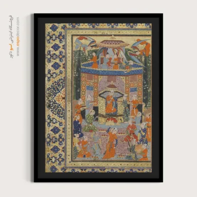 تابلو نقاشی مینیاتور ایرانی سنتی - ملکه صبا – تابلو نقاشی ایرانی - اسپو دکور