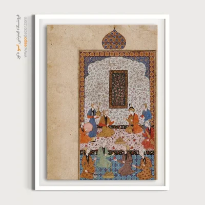 تابلو نقاشی های آثار باستانی ایران - بهرام گور در عمارت زرد – تابلو نقاشی ایرانی - اسپو دکور