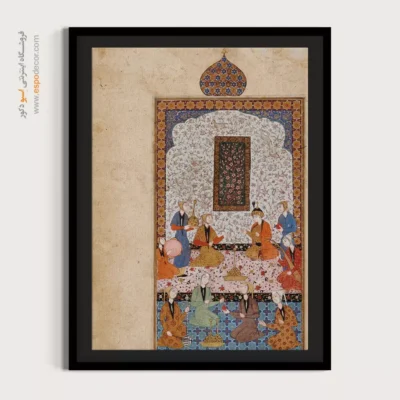 تابلو نقاشی های آثار باستانی ایران - بهرام گور در عمارت زرد – تابلو نقاشی ایرانی - اسپو دکور