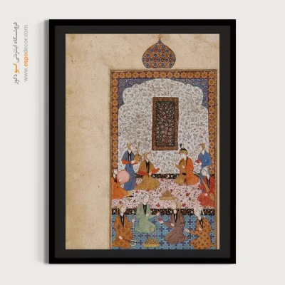 تابلو نقاشی های آثار باستانی ایران - بهرام گور در عمارت زرد – تابلو نقاشی ایرانی - اسپو دکور