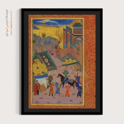 تابلو نقاشی هنری - پادشاه در حضور زاهد – تابلو نقاشی ایرانی - اسپو دکور