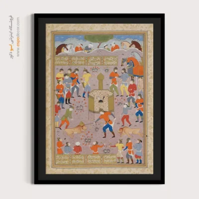 تابلو نگارگری انتزاعی - پادشاهي يزدگرد – تابلو نقاشی ایرانی - اسپو دکور