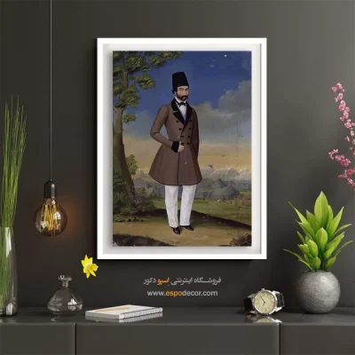 تابلو مینیاتور قجری - پرتره شاهزاده جلال الدین میرزا – تابلو نقاشی ایرانی - اسپو دکور
