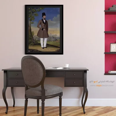 تابلو مینیاتور قجری - پرتره شاهزاده جلال الدین میرزا – تابلو نقاشی ایرانی - اسپو دکور