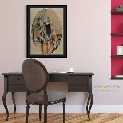 تابلو نگارگری رنگ‌های زنده - پرتره فتحعلی شاه قاجار – تابلو نقاشی ایرانی - اسپو دکور