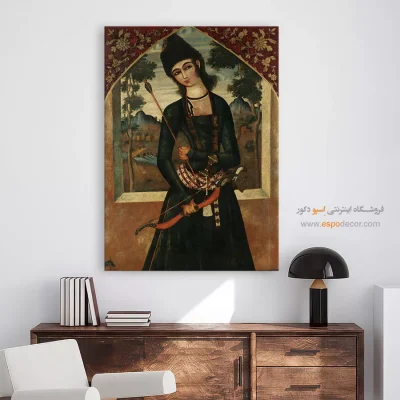 تابلو نگارگری کیفیت - پرتره یک جوان شاهزاده – تابلو نقاشی ایرانی - اسپو دکور