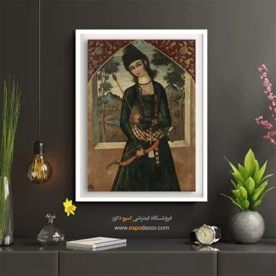 تابلو نگارگری کیفیت - پرتره یک جوان شاهزاده – تابلو نقاشی ایرانی - اسپو دکور