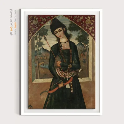 تابلو نگارگری کیفیت - پرتره یک جوان شاهزاده – تابلو نقاشی ایرانی - اسپو دکور