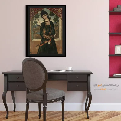 تابلو نگارگری کیفیت - پرتره یک جوان شاهزاده – تابلو نقاشی ایرانی - اسپو دکور