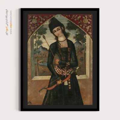 تابلو نگارگری کیفیت - پرتره یک جوان شاهزاده – تابلو نقاشی ایرانی - اسپو دکور