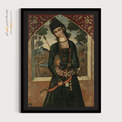 تابلو نگارگری کیفیت - پرتره یک جوان شاهزاده – تابلو نقاشی ایرانی - اسپو دکور