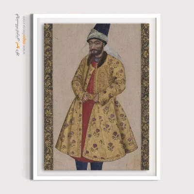 تابلو نگارگری خلاقانه - پرتره یک مرد – تابلو نقاشی ایرانی - اسپو دکور