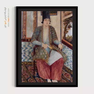 تابلو نگارگری دیواری - پرتره یک مقام جوان – تابلو نقاشی ایرانی - اسپو دکور