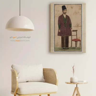 تابلو نگارگری سنتی - پرتره، عمل آقا بالا – تابلو نقاشی ایرانی - اسپو دکور
