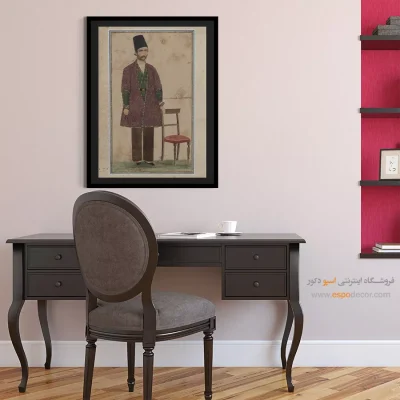 تابلو نگارگری سنتی - پرتره، عمل آقا بالا – تابلو نقاشی ایرانی - اسپو دکور