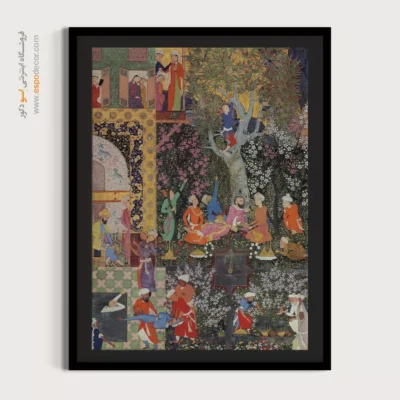 تابلو نگارگری تم‌های معماری - پیاده روی در طبیعت – تابلو نقاشی ایرانی - اسپو دکور