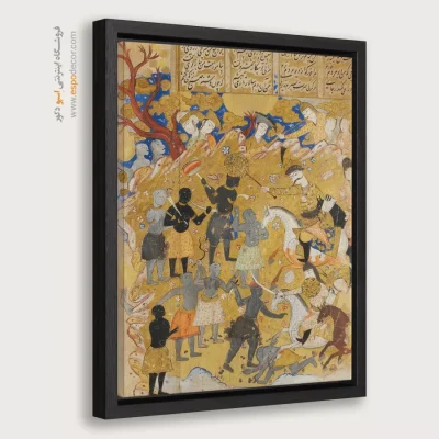 تابلو مینیاتور با رنگ طلایی
